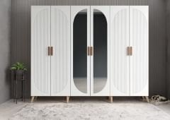 Monet Membran 6 Kapaklı Portmanto Vestiyer Montaj Dahil - Meşe Beyaz