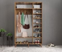 Açelya Portmanto Vestiyer Ceviz - Ücretsiz Kurulum M4