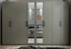 Terra 8 Kapaklı Dolap Gardırop Füme - Ücretsiz Kurulum