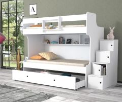 Sardunya Tamamı Mdf Yavrulu Seyyar Merdivenli Ranza Montaj Dahil Byz