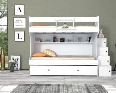 Sardunya Tamamı Mdf Yavrulu Seyyar Merdivenli Ranza Montaj Dahil Byz