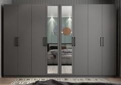 Padova 8 Kapaklı Dolap Gardırop Füme - Ücretsiz Kurulum