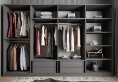 Padova 8 Kapaklı Dolap Gardırop Füme - Ücretsiz Kurulum