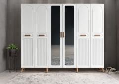 Letto Membran 6 Kapaklı Portmanto Vestiyer Montaj Dahil - Çam Beyaz