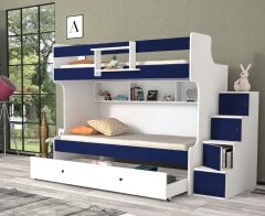 Sardunya Tamamı Mdf Yavrulu Seyyar Merdivenli Ranza Montaj Dahil LB