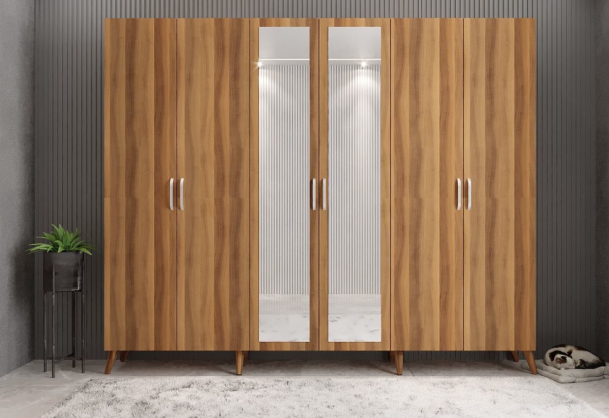 Açelya Portmanto Vestiyer Ceviz - Ücretsiz Kurulum M6