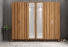 Açelya Portmanto Vestiyer Ceviz - Ücretsiz Kurulum M6