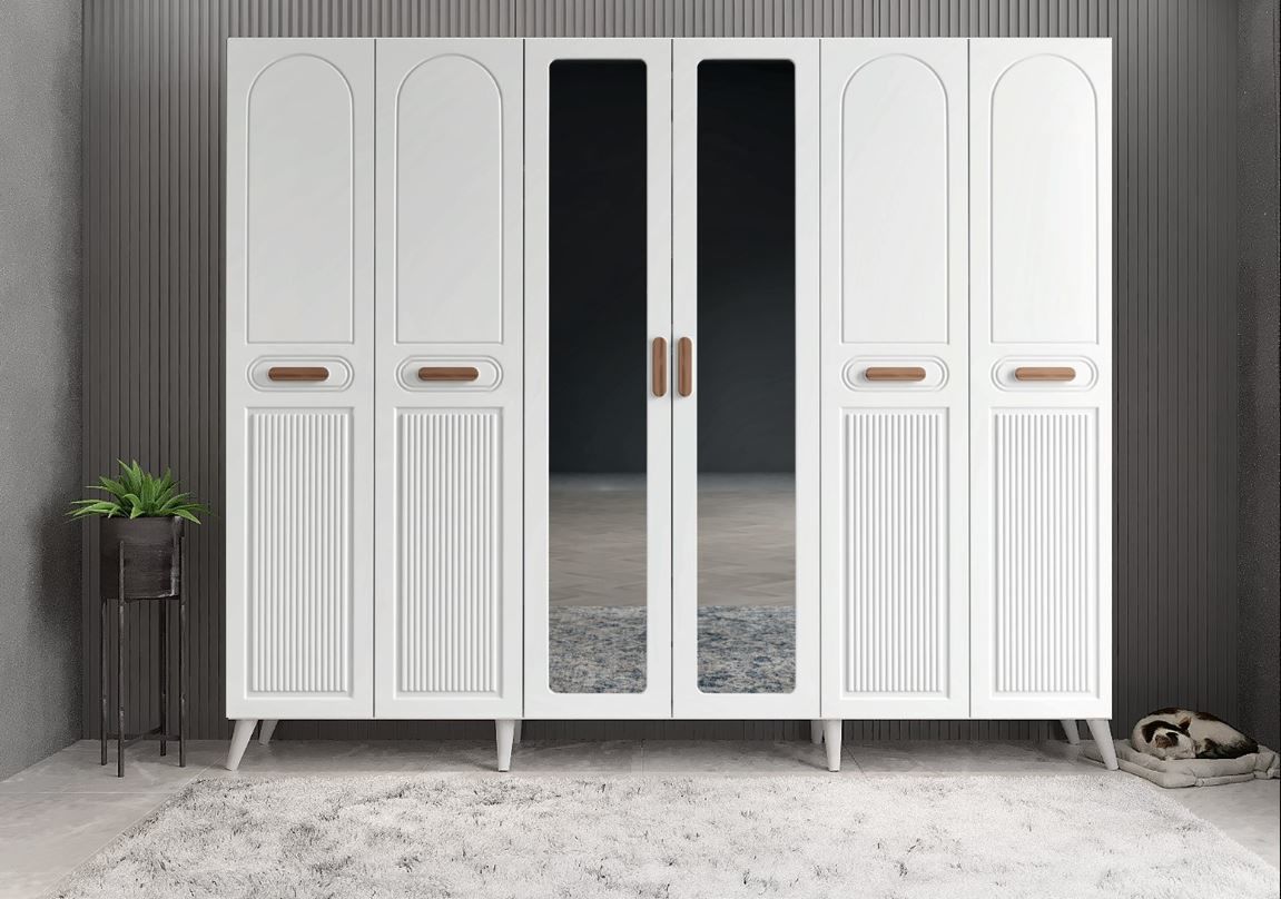 Letto Membran 6 Kapaklı Portmanto Vestiyer Montaj Dahil -  Beyaz