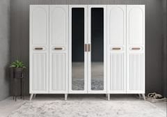 Letto Membran 6 Kapaklı Portmanto Vestiyer Montaj Dahil -  Beyaz