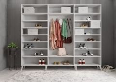 Letto Membran 6 Kapaklı Portmanto Vestiyer Montaj Dahil -  Beyaz