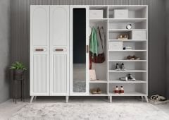 Letto Membran 6 Kapaklı Portmanto Vestiyer Montaj Dahil -  Beyaz