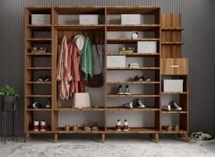 Açelya Portmanto Vestiyer Ceviz - Ücretsiz Kurulum M7