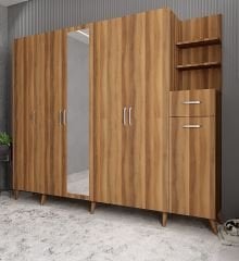 Açelya Portmanto Vestiyer Ceviz - Ücretsiz Kurulum M7