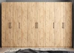 Solo 8 Kapaklı Dolap Gardırop Çam - Ücretsiz Kurulum