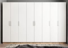 Solo 8 Kapaklı Dolap Gardırop Çam Beyaz- Ücretsiz Kurulum