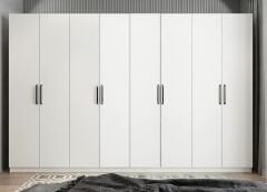 Bonn 8 Kapaklı Dolap Gardırop Beyaz - Ücretsiz Kurulum