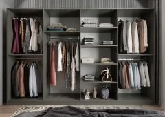 Bonn 8 Kapaklı Dolap Gardırop Füme - Ücretsiz Kurulum