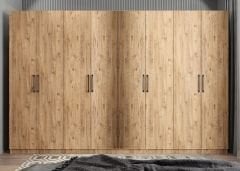 Bonn 8 Kapaklı Dolap Gardırop Çam - Ücretsiz Kurulum