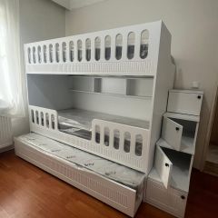 Fırat Tamamı Mdf Membran Kaplama Yavrulu Ranza-Montaj Dahil