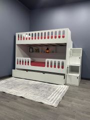 Fırat Tamamı Mdf Membran Kaplama Yavrulu Ranza-Montaj Dahil