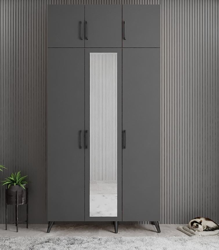 Açelya Portmanto Vestiyer Füme - Ücretsiz Kurulum M5