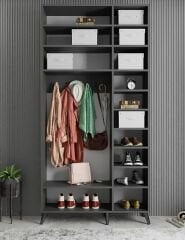 Açelya Portmanto Vestiyer Füme Beyaz - Ücretsiz Kurulum M5