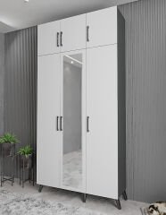 Açelya Portmanto Vestiyer Füme Beyaz - Ücretsiz Kurulum M5