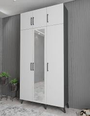 Açelya Portmanto Vestiyer Füme Beyaz - Ücretsiz Kurulum M5