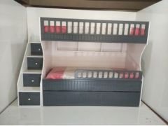 Lugo Tamamı Mdf Lake Boyalı Yavrulu 3 lü Ranza AB Ücretsiz Kurulum