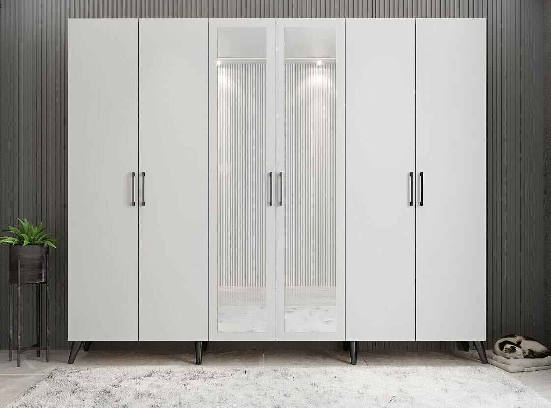 Açelya Portmanto Vestiyer Füme Beyaz - Ücretsiz Kurulum M6