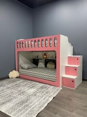 İnci Seyyar Merdivenli İkili Ranza PB