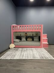 İnci Seyyar Merdivenli İkili Ranza PB