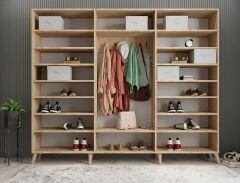 Açelya Portmanto Vestiyer Meşe - Ücretsiz Kurulum M6