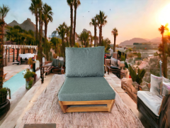 Nepal Bahçe Balkon Masif Kestane Ahşap Koltuk - 1 Adet Tekli Koltuk Haki Yeşil