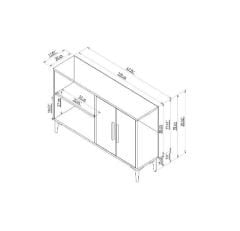 Revo Konsol Tv Sehpası Tv Ünitesi Modern Tasarım Meşe