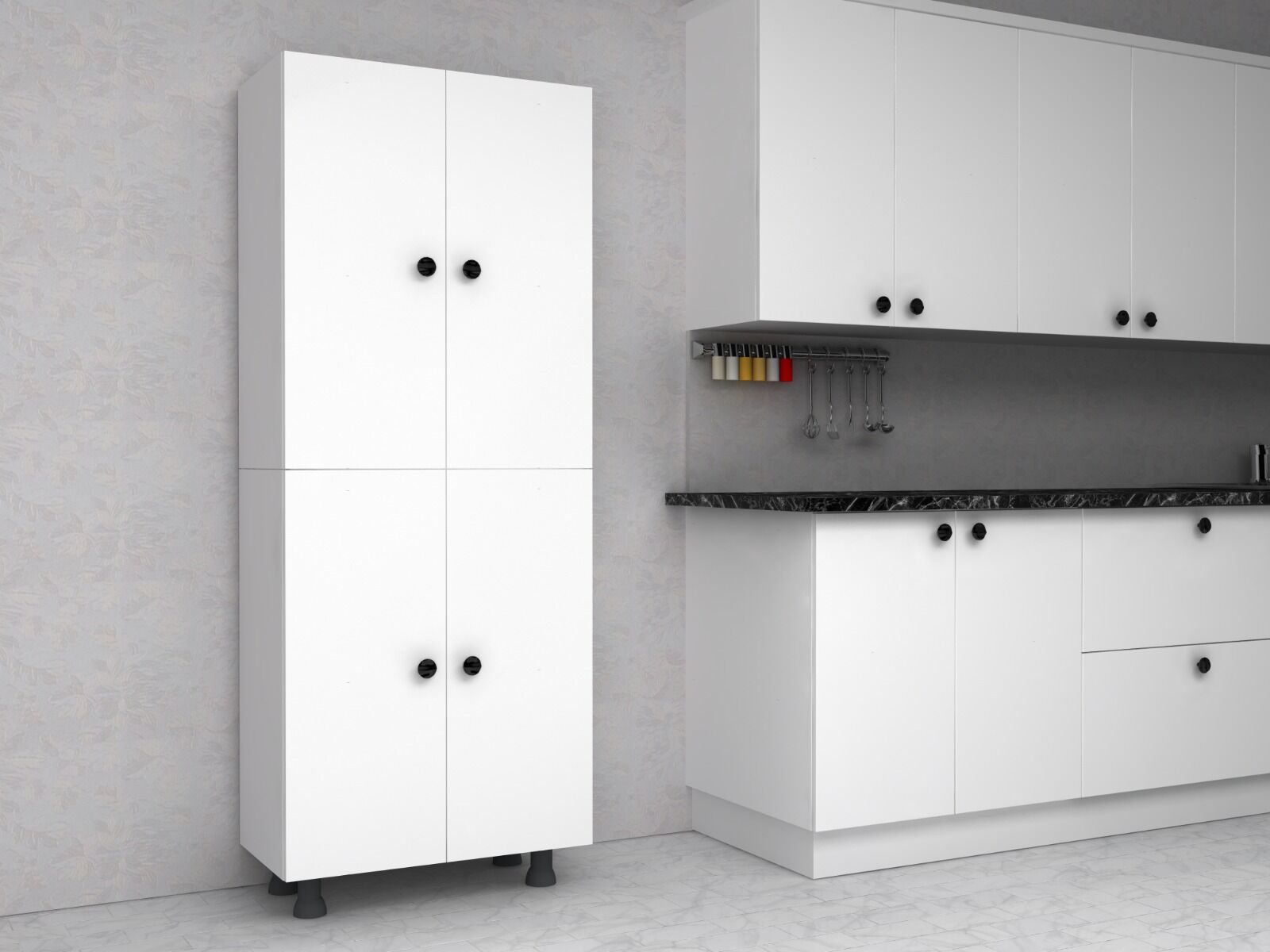 Lavin 6 Raflı Çok Amaçlı Dolap %100 MDF 60 cm