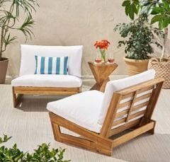 ConforLove Bahçe - Balkon Yeni Tasarım Ahşap Koltuk 2+1+1+ Sehpa