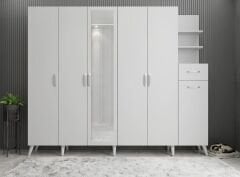 Açelya Portmanto Vestiyer Beyaz- Ücretsiz Kurulum M7