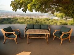 Müşteriye Özel Bery Masif Ahşap Bahçe Balkon Koltuk Kestane Ağacı 3+3+1+1 Koltuk Takımı