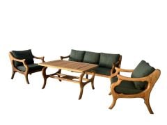 Müşteriye Özel Bery Masif Ahşap Bahçe Balkon Koltuk Kestane Ağacı 3+3+1+1 Koltuk Takımı