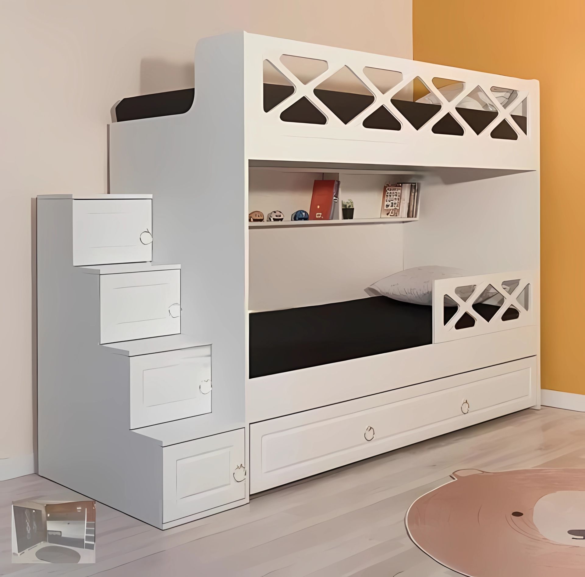 Milas Tamamı Mdf Membran Kaplama Yavrulu Ranza Montaj Dahil