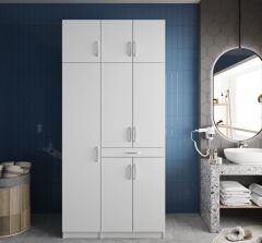 Vita Çamaşır Ve Kurutma Makinesi Dolabı Banyo Dolabı Beyaz- Ücretsiz Kurulum