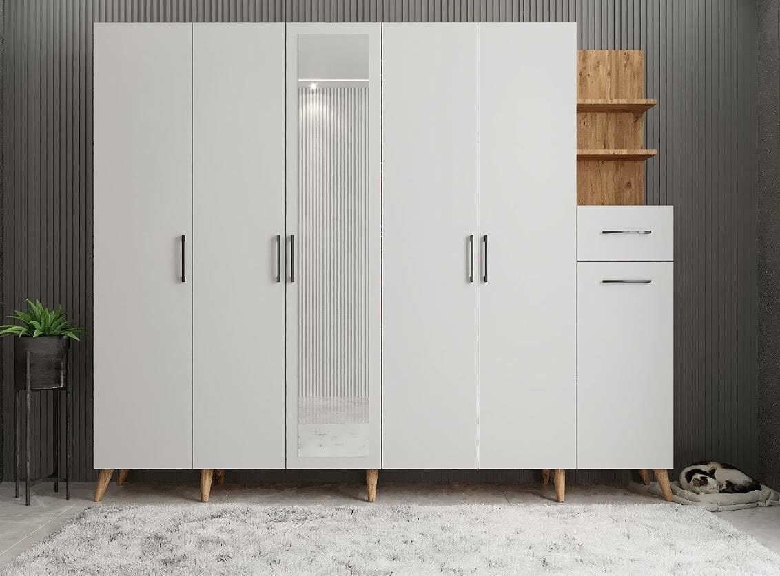 Açelya Portmanto Vestiyer Çam Beyaz- Ücretsiz Kurulum M7