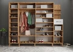 Açelya Portmanto Vestiyer Çam Beyaz- Ücretsiz Kurulum M7