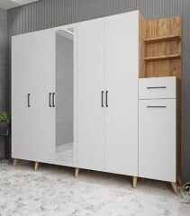 Açelya Portmanto Vestiyer Çam Beyaz- Ücretsiz Kurulum M7