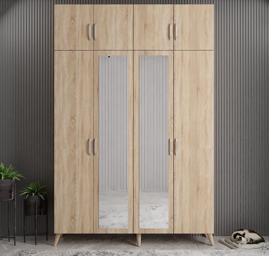 Açelya Portmanto Vestiyer Meşe- Ücretsiz Kurulum M8