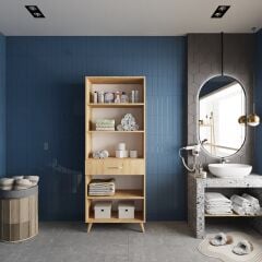 Mavera Çok Amaçlı Dolap Banyo Mutfak Kiler Dolabı Meşe - Ücretsiz Kurulum