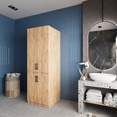 Venedik Çamaşır Ve Kurutma Makinesi Dolabı Banyo Dolabı Çam - Ücretsiz Kurulum