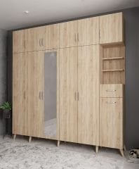 Açelya Portmanto Vestiyer Meşe- Ücretsiz Kurulum M9