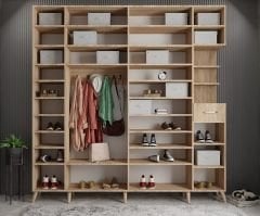 Açelya Portmanto Vestiyer Meşe- Ücretsiz Kurulum M9